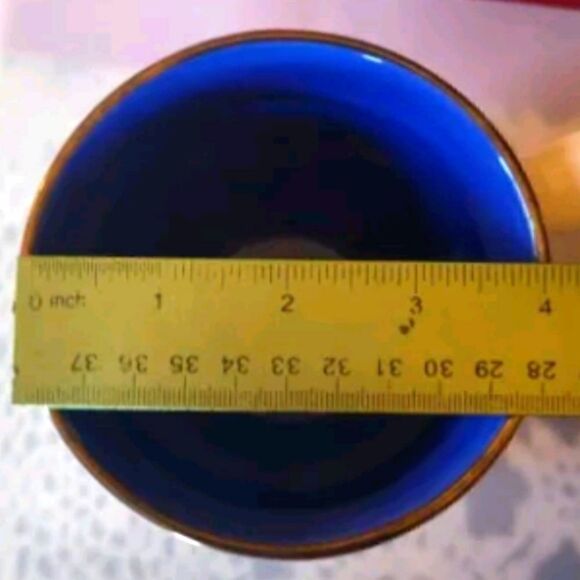 NEW Starbucks Barista 2003 Scroll Blue Interior Silver Border 20 oz. Large Mug - Picture 4 of 5